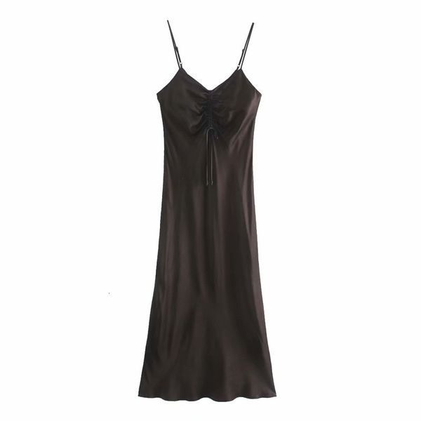 2021 new de cetim marrom moda senhoras com decote em v drapeado vestidos longos elegante feminino cinta vestido menina b6uk, Black;gray
2021 new de cetim marrom moda senhoras com decote em v drapeado vestidos longos elegante feminino cinta vestido menina b6uk, Black;gray