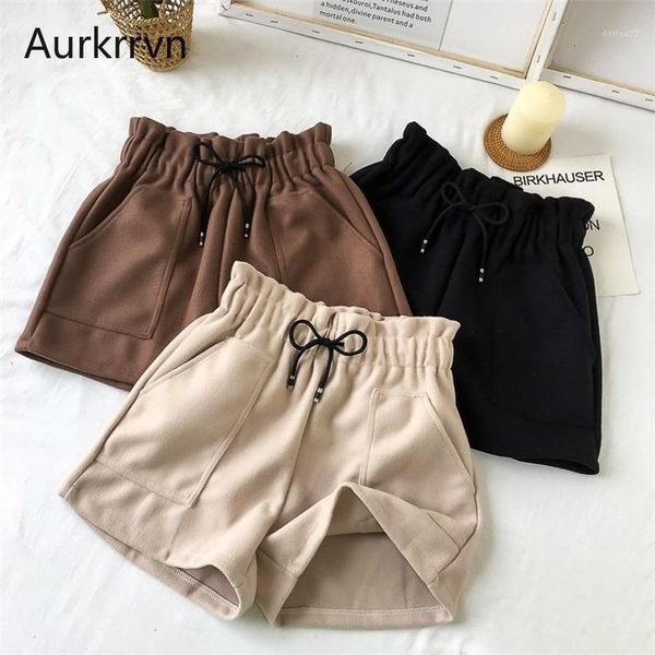 women's shorts aurkrrvn 2021 england woolen for female pocket drawstring paperbag waist loose women oversize wide leg lady short1, White;black
women's shorts aurkrrvn 2021 england woolen for female pocket drawstring paperbag waist loose women oversize wide leg lady short1, White;black