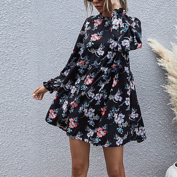 2021 new spring floral print ruffled neck women autumn casual long sleeve a-line elegant high waist midi boho party vestidos r0sb, Black;gray
2021 new spring floral print ruffled neck women autumn casual long sleeve a-line elegant high waist midi boho party vestidos r0sb, Black;gray