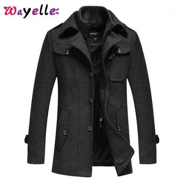 men's wool & blends jackets for men coat fashion splice winter and autumn jacket outdoor casual overcoat1, Black
men's wool & blends jackets for men coat fashion splice winter and autumn jacket outdoor casual overcoat1, Black