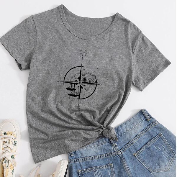 streetwear casual new t shirt women oversize minimalism fashion t-shirt compass points to mountains and lakes graphic t shirt, White
streetwear casual new t shirt women oversize minimalism fashion t-shirt compass points to mountains and lakes graphic t shirt, White