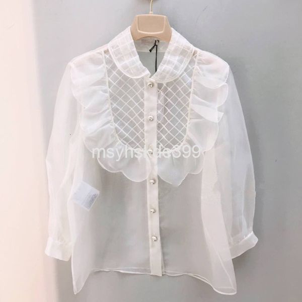 women's blouses & shirts french niche 20 autumn and winter doll collar princess style perspective ruffle shirt blouse women, White
women's blouses & shirts french niche 20 autumn and winter doll collar princess style perspective ruffle shirt blouse women, White