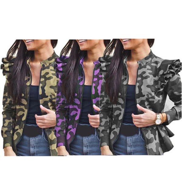 ladies ruffle sleeves jacket fashion trend splicing long sleeve zipper coats designer female winter new camouflage casual slim outerwear, Black;brown
ladies ruffle sleeves jacket fashion trend splicing long sleeve zipper coats designer female winter new camouflage casual slim outerwear, Black;brown