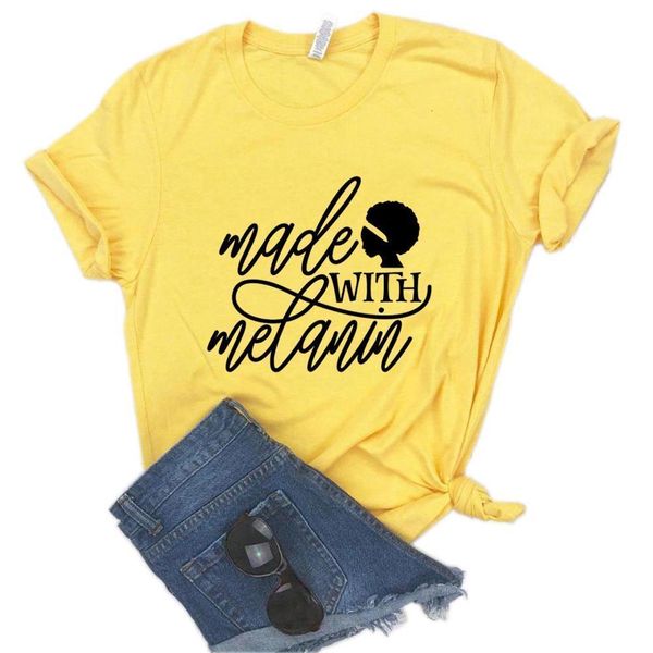 made with melanin black women print women tshirt cotton casual funny t shirt gift lady yong girl tee 6 color a-1162, White
made with melanin black women print women tshirt cotton casual funny t shirt gift lady yong girl tee 6 color a-1162, White