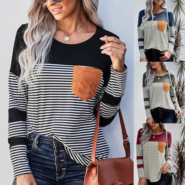 autumn women t shirt o neck long sleeve striped printed patchwork causal female spring fashion t shirt, White
autumn women t shirt o neck long sleeve striped printed patchwork causal female spring fashion t shirt, White