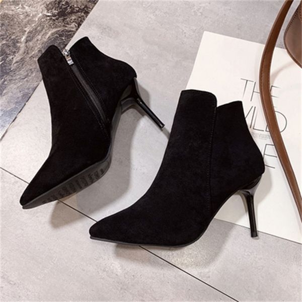 fashion 2021 new 8/10cm high heels pointed toe tornozelo boat black camuroy boots leather leathers zip bombs uqf3
fashion 2021 new 8/10cm high heels pointed toe tornozelo boat black camuroy boots leather leathers zip bombs uqf3