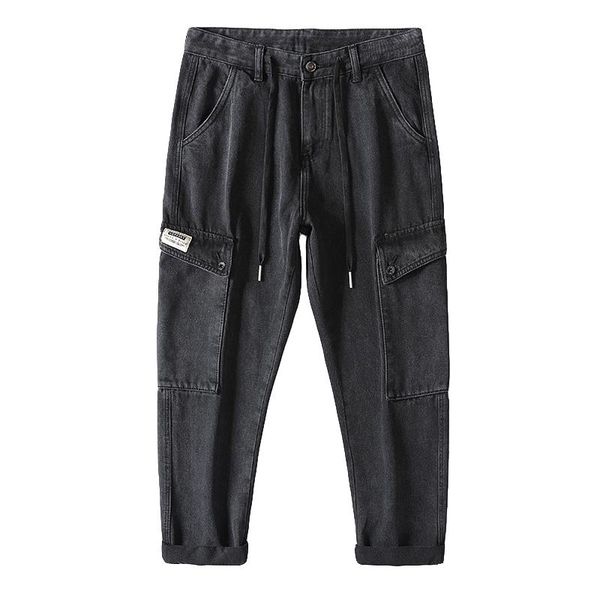 men's jeans mens plus size fall/winter loose straight-leg cargo black trousers all-match harem pants men, Blue
men's jeans mens plus size fall/winter loose straight-leg cargo black trousers all-match harem pants men, Blue