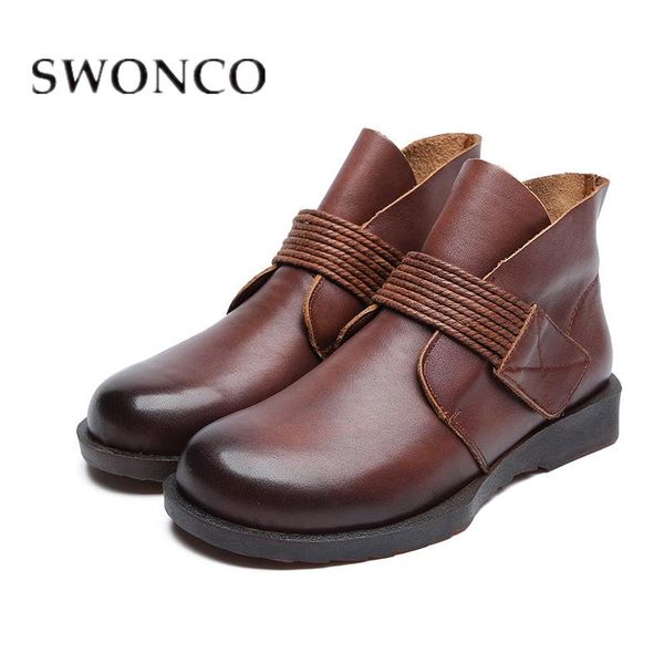 swonco boots women oxford ankle boots retro natural leather ladies 2020 new front band round-toe wedges ankle winter plush, Black
swonco boots women oxford ankle boots retro natural leather ladies 2020 new front band round-toe wedges ankle winter plush, Black