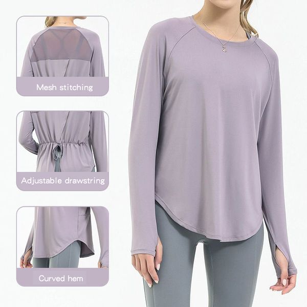 drawstring mesh yoga blouse women long sleeve shirt loose sports wear workout tank gym seamless tshirt cropsport, White;red
drawstring mesh yoga blouse women long sleeve shirt loose sports wear workout tank gym seamless tshirt cropsport, White;red