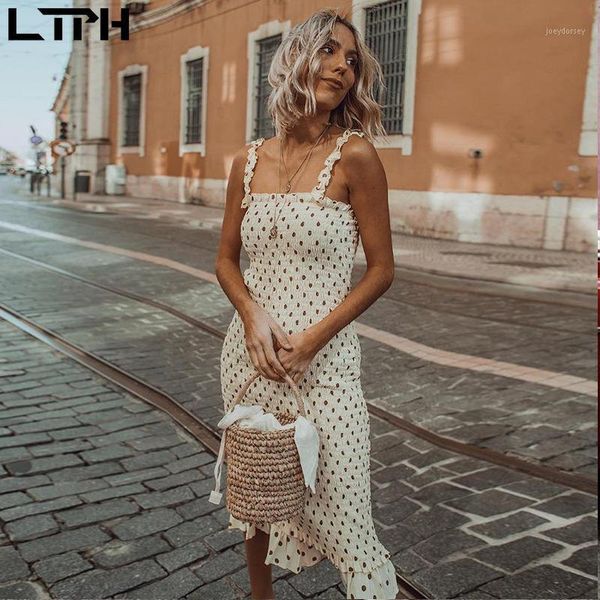 020 spring new women dress french vintage lazy wind strap slim tube wave dot ruffles leaf over knee -length dresses1, Black;gray
020 spring new women dress french vintage lazy wind strap slim tube wave dot ruffles leaf over knee -length dresses1, Black;gray
