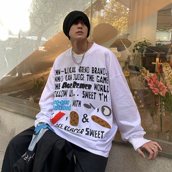 2021 new men's letter graphic printed long sleeve t-shirt woman korean streetwear tees male casual oversize t shirts clothing 1rpe, Black
2021 new men's letter graphic printed long sleeve t-shirt woman korean streetwear tees male casual oversize t shirts clothing 1rpe, Black