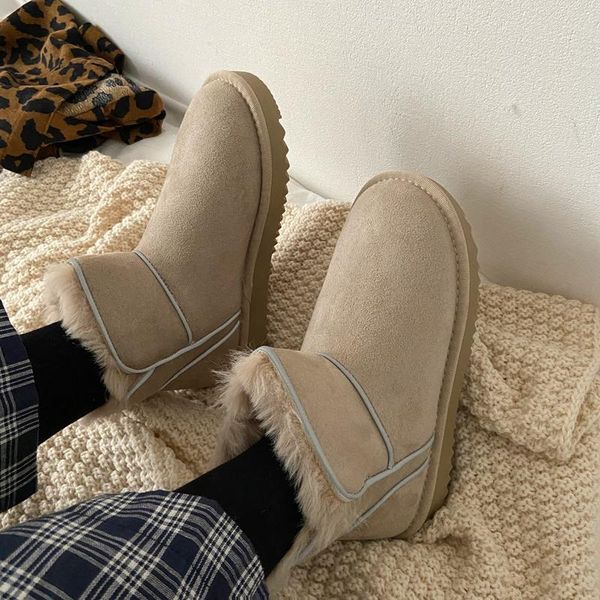 fur snow boots women shoes 2020 plush suede ankle boots winter warm shoes casual flat beige brown short booties, Black
fur snow boots women shoes 2020 plush suede ankle boots winter warm shoes casual flat beige brown short booties, Black