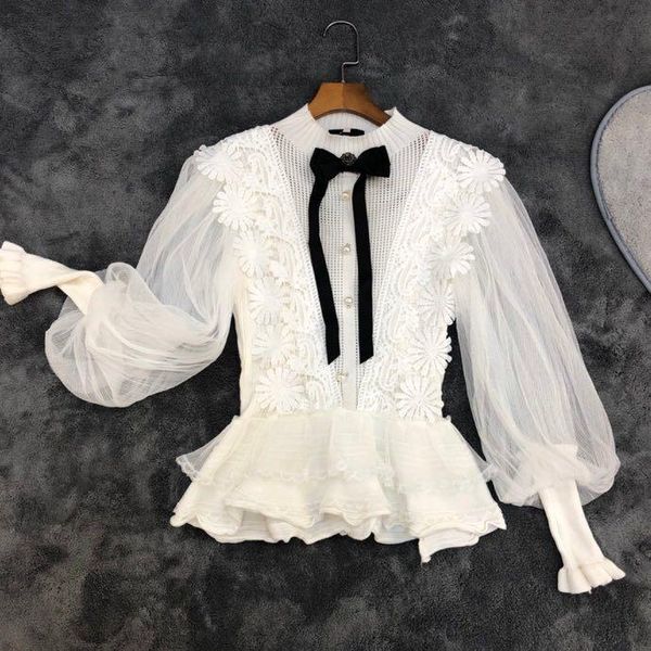 women's blouses & shirts k1210 fashion 2021 runway european design party style clothing, White
women's blouses & shirts k1210 fashion 2021 runway european design party style clothing, White