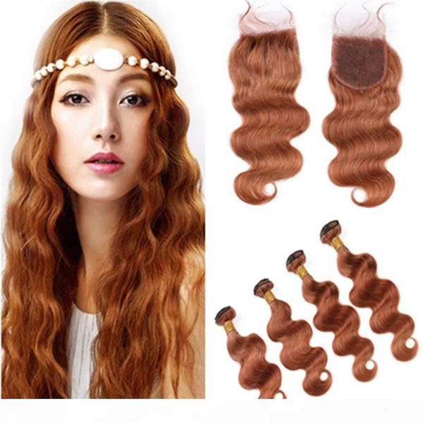 #30 medium auburn human hair 4 bundles and closure brazilian body wave auburn weaves virgin hair extensions with lace closure 4x4, Black;brown
#30 medium auburn human hair 4 bundles and closure brazilian body wave auburn weaves virgin hair extensions with lace closure 4x4, Black;brown