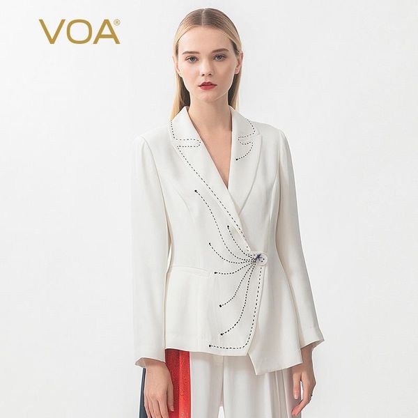 voa silk 40mm heavy arctic bai ping lapel collar yi li kou black arch needle asymmetric straight suit female w553, Black;brown
voa silk 40mm heavy arctic bai ping lapel collar yi li kou black arch needle asymmetric straight suit female w553, Black;brown