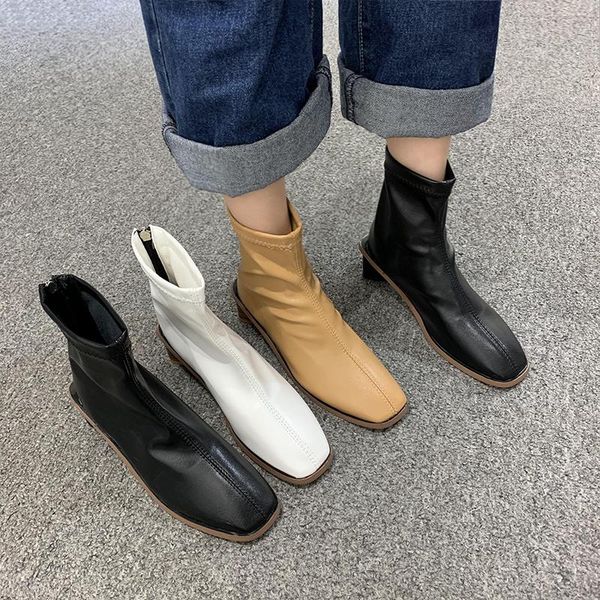 back zip med heel boots rock shoes woman winter footwear luxury designer zipper autumn 2021 ladies fashion ankle rubber short, Black
back zip med heel boots rock shoes woman winter footwear luxury designer zipper autumn 2021 ladies fashion ankle rubber short, Black