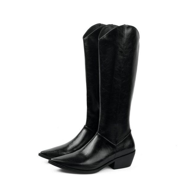 2020 new leather women motorcycle boots high heels knee high boots pointed toe autumn winter quality knee, Black
2020 new leather women motorcycle boots high heels knee high boots pointed toe autumn winter quality knee, Black