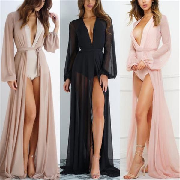 women solid chiffon kimono summer holiday beach cardigan bikini cover up wrap beachwear loose long dress, Black;gray
women solid chiffon kimono summer holiday beach cardigan bikini cover up wrap beachwear loose long dress, Black;gray