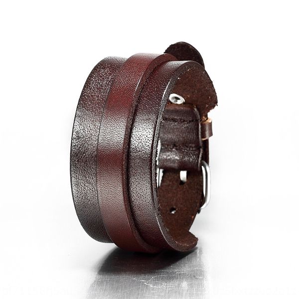 men's bracelet braceletaccessories braceletjapanese and korean personality real leather rock performance accessories design versatile f, Golden;silver
men's bracelet braceletaccessories braceletjapanese and korean personality real leather rock performance accessories design versatile f, Golden;silver