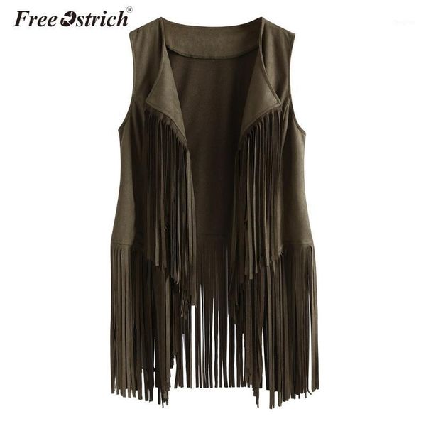 ostrich black waistcoat jacket women autumn winter ethnic sleeveless vests cardigan retro faux suede tassel vest female n301, Black;white 
ostrich black waistcoat jacket women autumn winter ethnic sleeveless vests cardigan retro faux suede tassel vest female n301, Black;white