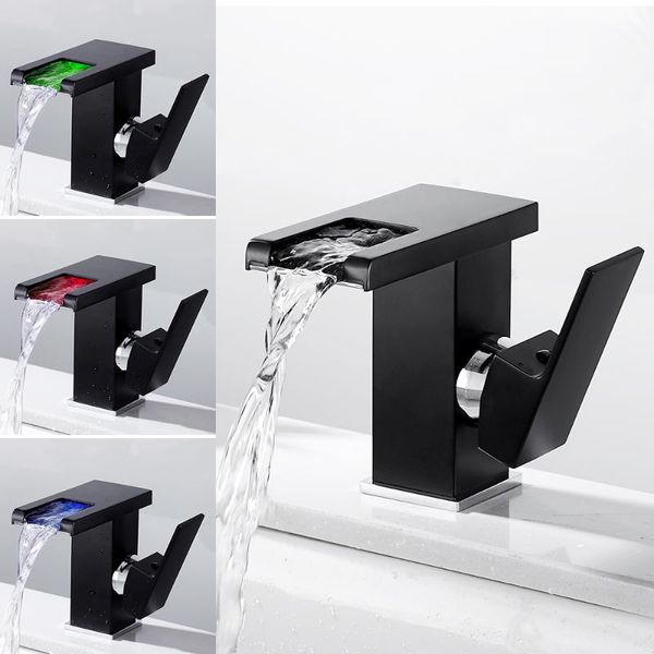 bathroom sink faucets basin faucet led 3 colors temperature sensor cold and water mixer tap waterfall single handle
bathroom sink faucets basin faucet led 3 colors temperature sensor cold and water mixer tap waterfall single handle