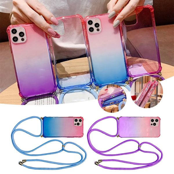 2020 new fashion color gradient mobile phone silicone soft tpu protective case with hanging rope for iphone 12pro 6.1inch
2020 new fashion color gradient mobile phone silicone soft tpu protective case with hanging rope for iphone 12pro 6.1inch
