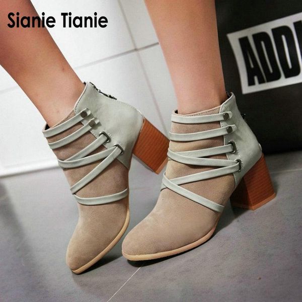 boots sianie tianie 2021 winter faux suede warm zip woman chunky high heel shoes crossed strap ankle big size 33-43, Black
boots sianie tianie 2021 winter faux suede warm zip woman chunky high heel shoes crossed strap ankle big size 33-43, Black