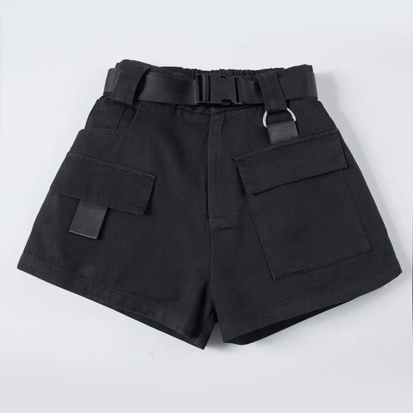 high waist wide leg cargo women shorts vintage sashes solid khaki pockets women shorts 2019 summer casual a line female buttoms1, White;black
high waist wide leg cargo women shorts vintage sashes solid khaki pockets women shorts 2019 summer casual a line female buttoms1, White;black