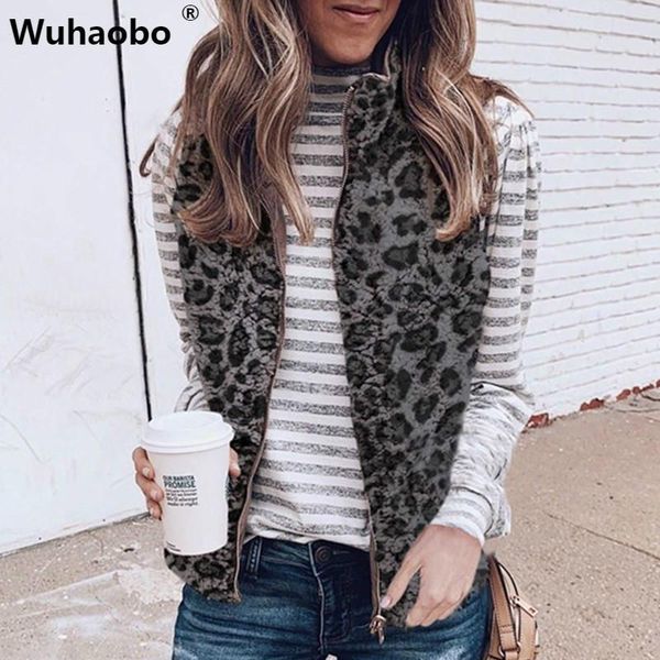 wuhaobo zipper leopard cardigan waistcoat women pockets double sided vest coats female autumn winter sleeveless women jackets, Black;white
wuhaobo zipper leopard cardigan waistcoat women pockets double sided vest coats female autumn winter sleeveless women jackets, Black;white