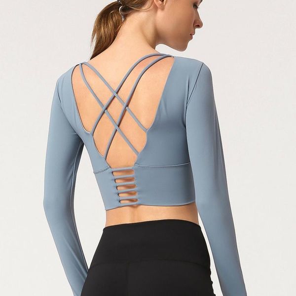 yoga outfits women back straps gym shirts long sleeve training fitness running sport t-shirts crop workout 1, White;red
yoga outfits women back straps gym shirts long sleeve training fitness running sport t-shirts crop workout 1, White;red