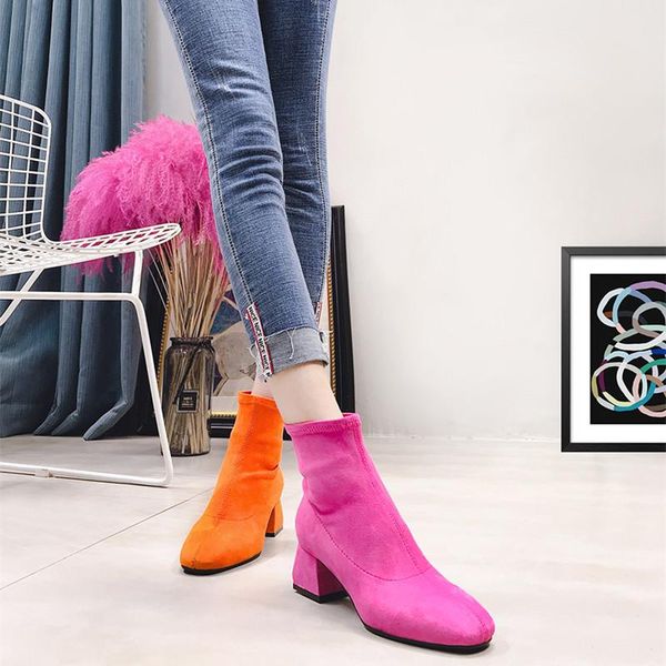 boots spring & autumn fashion women's shoes square toe flock female slip-on candy 6 color low thick heels oulyyyogo, Black
boots spring & autumn fashion women's shoes square toe flock female slip-on candy 6 color low thick heels oulyyyogo, Black