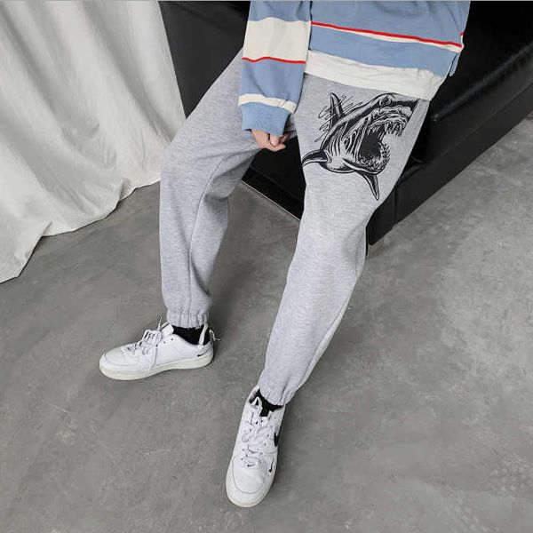 sweatpants men's personality shark mouth printed sports pants spring new student loose stretch sportswear pants nine pants, Black
sweatpants men's personality shark mouth printed sports pants spring new student loose stretch sportswear pants nine pants, Black