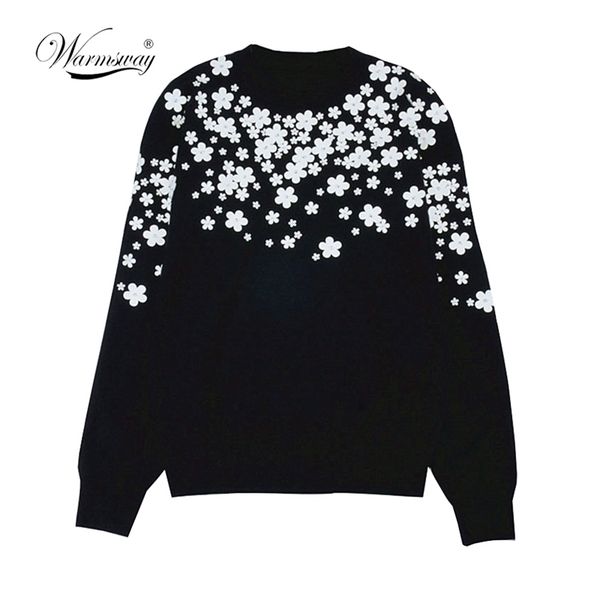women fashion pullover white floral 3d beading slim autumn winter sweater simple vintage knitted slim blusas c-034 201130, White;black
women fashion pullover white floral 3d beading slim autumn winter sweater simple vintage knitted slim blusas c-034 201130, White;black