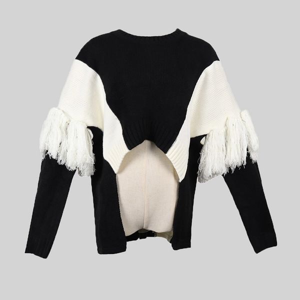 2021 european american streets nightgown winter fashion gratuitous lazy contrast around the neck long street sweater d3v4, White;black
2021 european american streets nightgown winter fashion gratuitous lazy contrast around the neck long street sweater d3v4, White;black