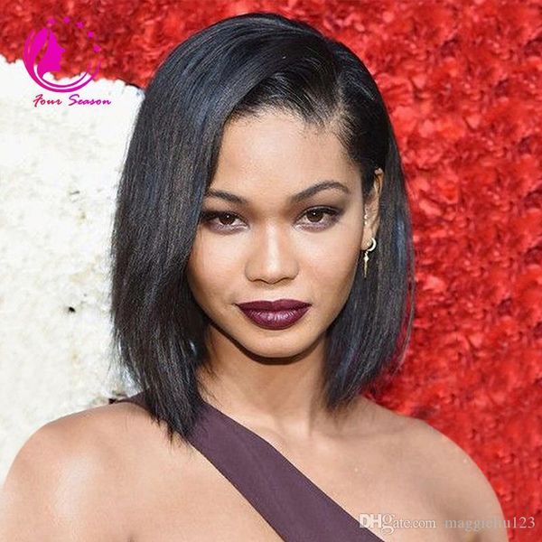 human hair lace front wigs 130% density yaki straight brazilian virgin hair full lace short bob wig for black women, Black;brown
human hair lace front wigs 130% density yaki straight brazilian virgin hair full lace short bob wig for black women, Black;brown
