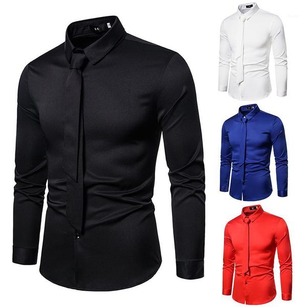 spring and summer new simple solid color fashion casual men's slim lapel business shirt d181, White;black
spring and summer new simple solid color fashion casual men's slim lapel business shirt d181, White;black