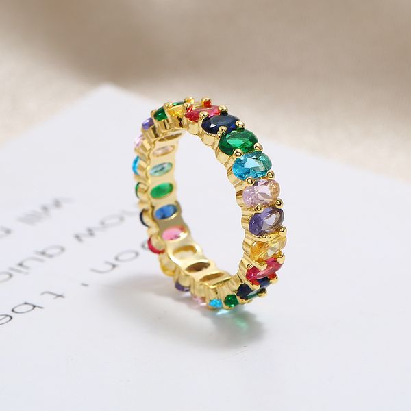 2020 europe and the united states ring explosion of colorful zircon women's fashion ring, Golden;silver
2020 europe and the united states ring explosion of colorful zircon women's fashion ring, Golden;silver