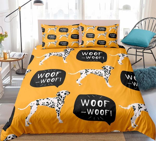 spotted dogs duvet cover set dalmatians bedding kids black white dogs woof-woof cartoon pet quilt cover yellow brown dropship 1012
spotted dogs duvet cover set dalmatians bedding kids black white dogs woof-woof cartoon pet quilt cover yellow brown dropship 1012