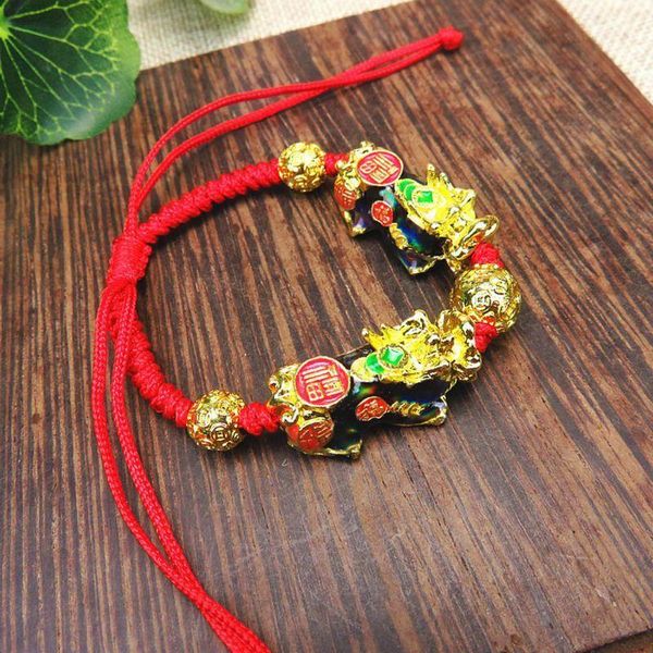 feng shui pi xiu charm red string bracelet color change kabbalah braided mood bracelets attract wealth good luck jewerly1, Golden;silver
feng shui pi xiu charm red string bracelet color change kabbalah braided mood bracelets attract wealth good luck jewerly1, Golden;silver