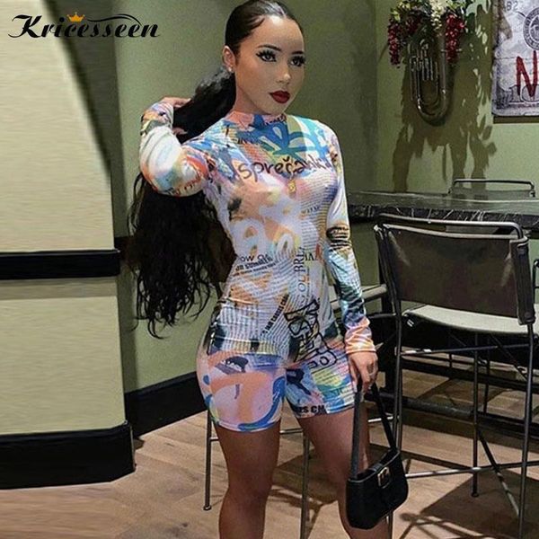 kricesseen print long sleeve skinny short jumpsuits women rompers clubwear overalls female jumpsuit1, Black;white
kricesseen print long sleeve skinny short jumpsuits women rompers clubwear overalls female jumpsuit1, Black;white