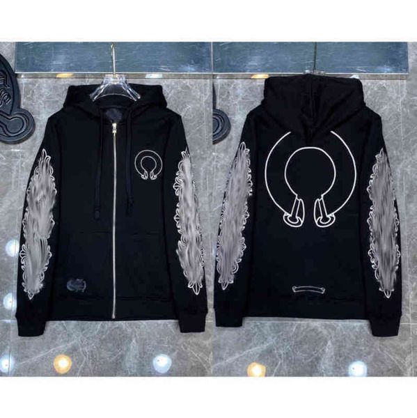 luxury classic designer fashion hoodies mens zipper ch horseshoe sanskrit cross print pullover hooded sweatshirts sweater woman loose jackts, Black
luxury classic designer fashion hoodies mens zipper ch horseshoe sanskrit cross print pullover hooded sweatshirts sweater woman loose jackts, Black