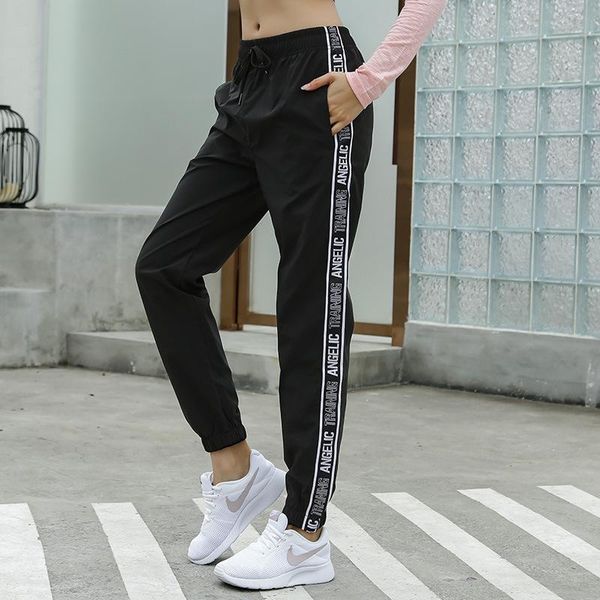 high-waisted trousers women loose woven side striped sports pants tied feet yoga dance pants gym, Black;blue
high-waisted trousers women loose woven side striped sports pants tied feet yoga dance pants gym, Black;blue