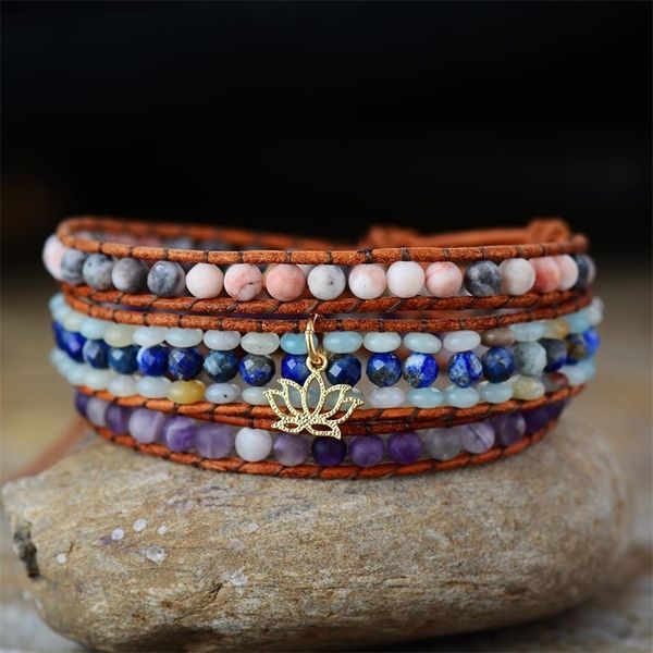 boho vintage leather wrap bracelets w/ natural stone beaded strand lotus charm bracelet handmade bohemian jewelry dropship y200730, Black
boho vintage leather wrap bracelets w/ natural stone beaded strand lotus charm bracelet handmade bohemian jewelry dropship y200730, Black