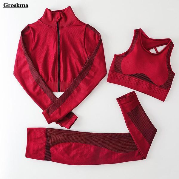 yoga seamless set women long sleeve crop coats+bra+high waist leggings outdoor running sportswear suits fitness gym clothes1, White;red
yoga seamless set women long sleeve crop coats+bra+high waist leggings outdoor running sportswear suits fitness gym clothes1, White;red