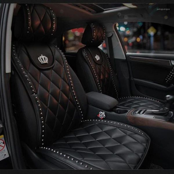 1pcs personalized leather car seat covers dad crown rivet universal size automobile front seat cushions pads - black1
1pcs personalized leather car seat covers dad crown rivet universal size automobile front seat cushions pads - black1