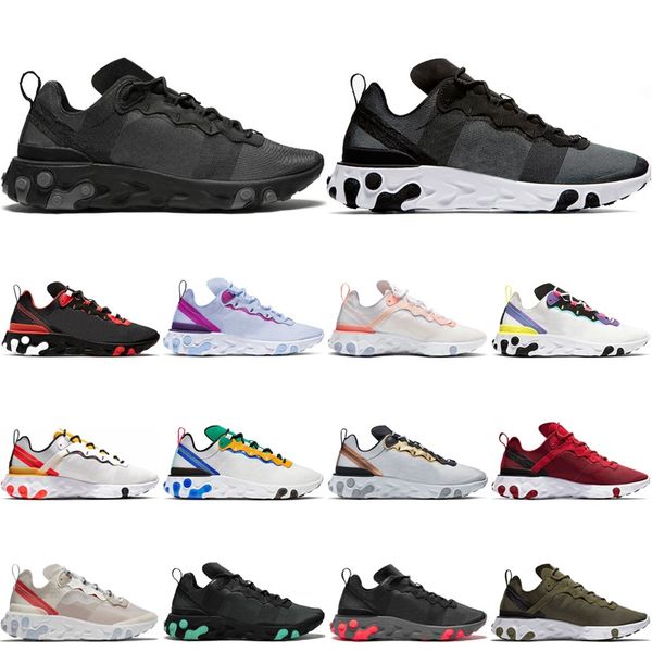 55 87 mens women react element running shoes wholesale triple black violet grey pale pink tour green bred mens sport sneaker size36-45
55 87 mens women react element running shoes wholesale triple black violet grey pale pink tour green bred mens sport sneaker size36-45