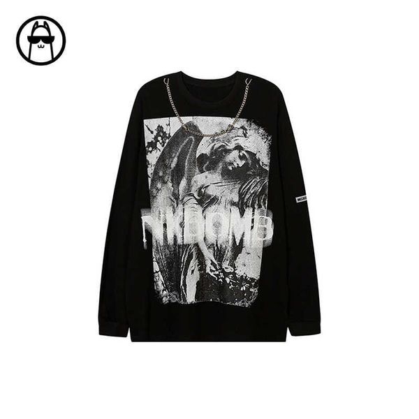 men's hoodies coolalpaca american madonna printed loose plush crew neck sweater for men and women, Black
men's hoodies coolalpaca american madonna printed loose plush crew neck sweater for men and women, Black