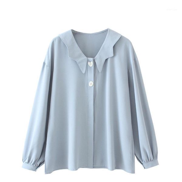 plus size blouses 2020 spring and summer cool white blue shell button turn-down collar long-sleeved loose-fit thin casual shirt1
plus size blouses 2020 spring and summer cool white blue shell button turn-down collar long-sleeved loose-fit thin casual shirt1