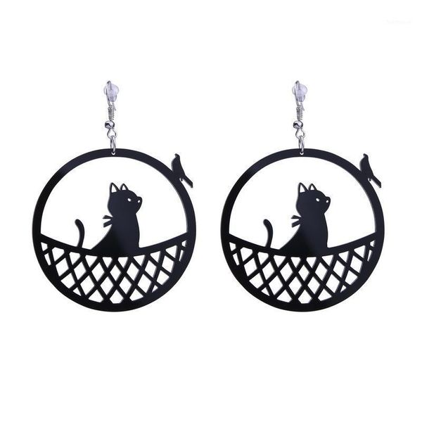 vintage round basket cute kittens earrings for girl women fashion geometric black acrylic earrings 2020 trendy jewelry e190301, Silver
vintage round basket cute kittens earrings for girl women fashion geometric black acrylic earrings 2020 trendy jewelry e190301, Silver