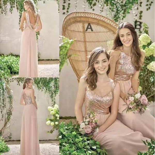 2021 new foreign trade women's dance dress line a backless rose gold sparkle chiffon bridesmai d dress, White;pink
2021 new foreign trade women's dance dress line a backless rose gold sparkle chiffon bridesmai d dress, White;pink